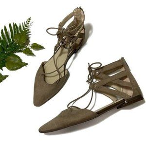 Circus by Sam Edelman Lace Up Pointed Toe Ballet Flat Women's Sz 6.5